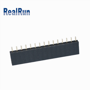 RealRun Single Row Female <strong>Header</strong> with DIP Connector 2.54mm 8 Pin for <strong>Headers</strong> &amp; Wire Housings - Product Image 2