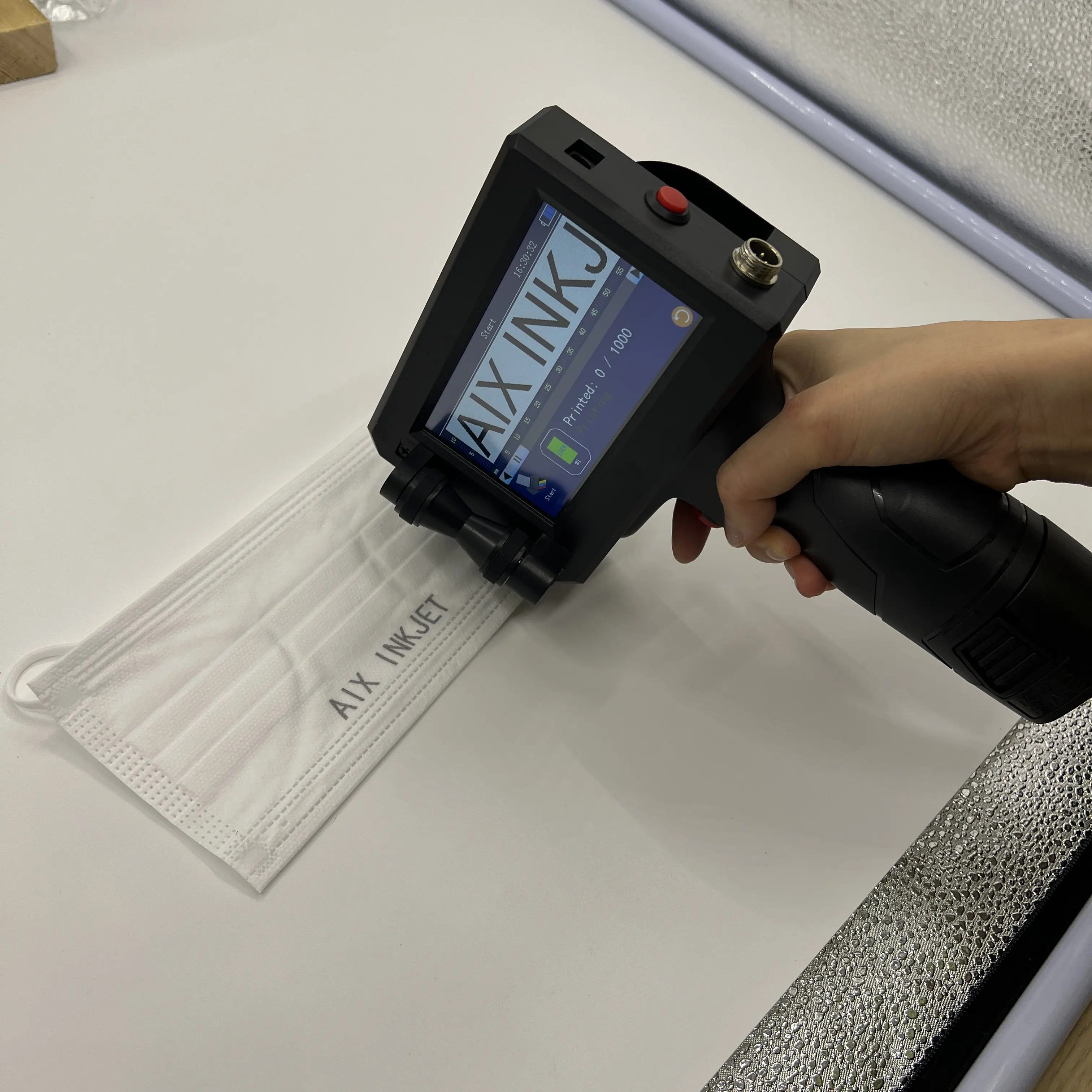 Stampante portatile a getto d'inchiostro online della macchina da stampa del logo della bottiglia di AIX con le lingue mutli