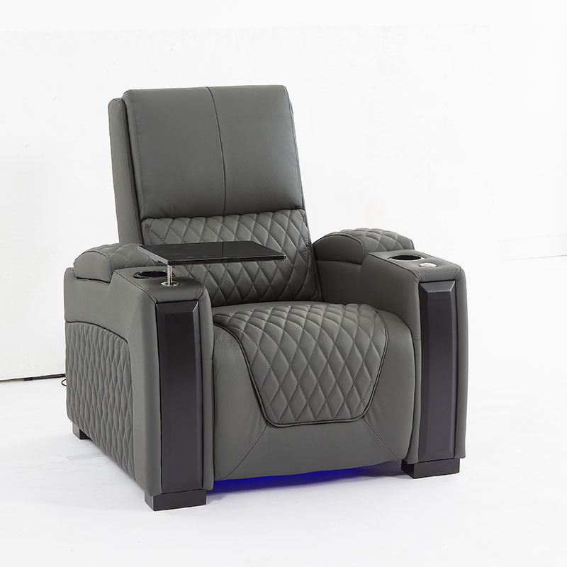 Sillón reclinable individual gris avanzado