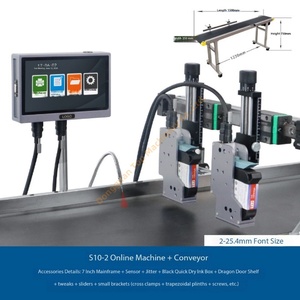 EQD-S10G-2 + Trans Transporter und Hochgeschwindigkeits-Inkjet-Codierung und Verpackung Produktions datum und Chargen nummer Online-Codier maschine - Product Image 2