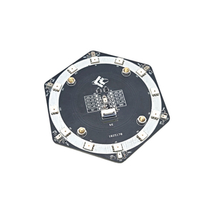 Intelligent Voice Recognizer Array Sound <strong>Source</strong> Locator 7pcs MIC Audio Decoder Module 12pcs SK9822 RGB LED Shield Six MIC <strong>Input</strong> - Product Image 4