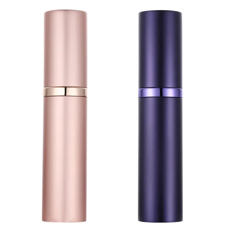 Frasco de perfume recarregável, alta qualidade, 5ml/20g, embalagem individual, alumínio personalizável, metal/portátil, com spray