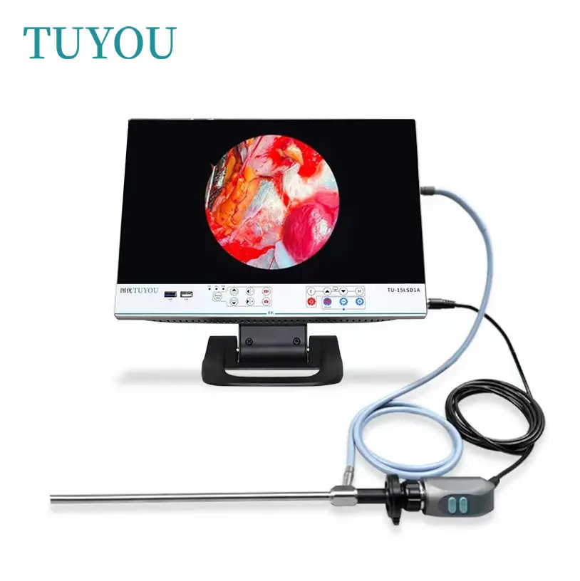 Tudo em uma câmera portátil do endoscópio do monitor HD do LCD do sistema 15.6 inch para o Vet/ENT/laparoscopia/histeroscopia/urologia
