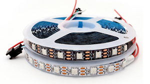 WS2812ไฟเส้น LED 60ดวง RGB 8มม. 12วัตต์/เมตร5V แรงดันไฟฟ้าอินพุตเชื่อมต่อ USB ควบคุมระยะไกลผ่าน Wifi สำหรับโกดังทองแดง - Product Image 4