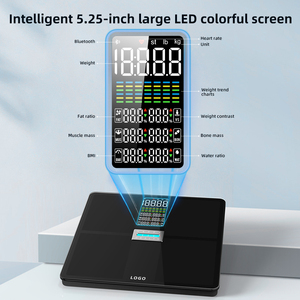 220KG büyük LED renkli ekran dijital bluetooth vücut tartı akıllı banyo tartısı bluetooth vücut yağ ölçer - Product Image 2