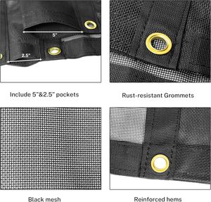 ผ้าใบกันน้ำ7นิ้ว x 14นิ้วมี2ช่องผ้าคลุมรถบรรทุกพื้นเรียบทนทานพร้อมตาข่ายทองเหลืองสำหรับรถพ่วง - Product Image 4