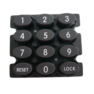 Teclado de silicona con tapa láser de botón de silicona de goma personalizado de cinco teclas para Teclados flexibles de diferentes formas - Product Image 1