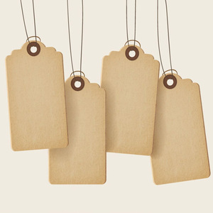Etiquetas de etiquetas de papel adjuntas de cuerda elástica con bucle elástico y orificio de ojal reforzado - Product Image 3