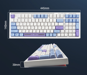Nuova tastiera da gioco a LED 98 tasti di fabbrica con tastierino numerico indipendente per ufficio e giocatori - Product Image 4