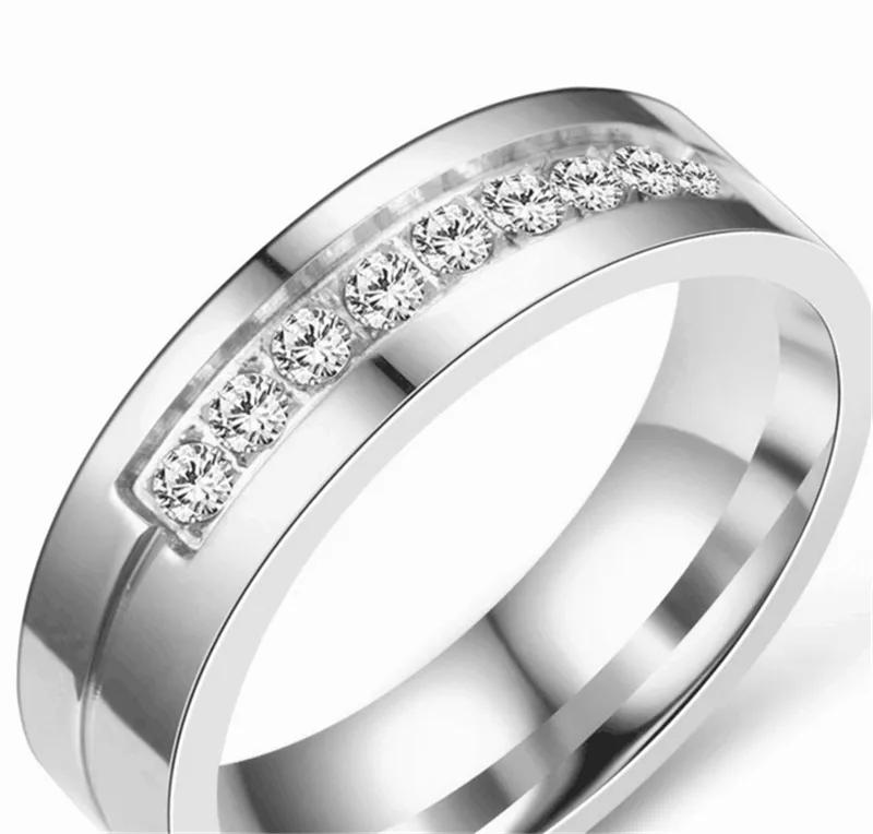 Fashion Wedding Band Engagement Rings For Couples 316L Stainless Steel High Quality Ring Lovers Jewelry Anniversary Gifts