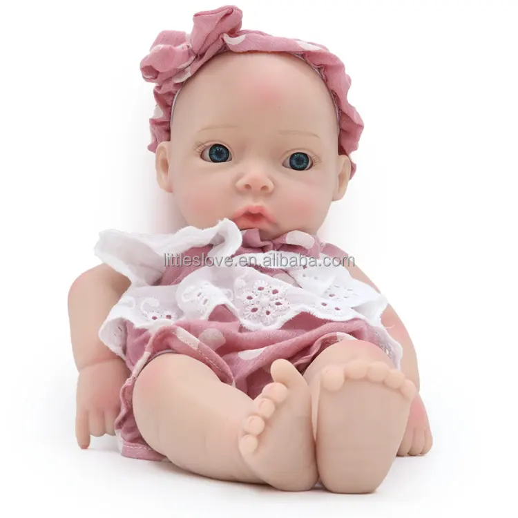 11 Zoll 780G Reborn Dolls Voll festes Silikon Lebensechte Mini Bebe Reborn Puppen mädchen De Silicona Cuerpo Entero
