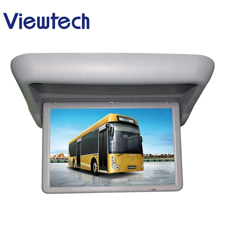 22 pulgadas 24V DC autobús motorizado monitor abatible autobús motorizado monitor de montaje en techo monitor de tv