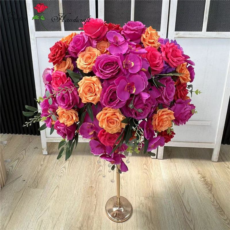 Palla fiore rosa arancio 60cm