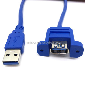 热新中国oem odm usb3.0电缆usb 3.0延长线，带螺钉面板安装