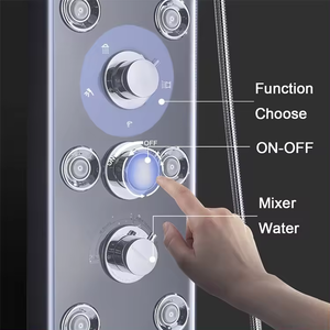 Lz Hwa. VIC phòng tắm wallmounted spa massage máy bay phản lực vòi hoa sen cột lượng mưa thép không gỉ Led vòi hoa sen Bảng điều khiển với hiển thị kỹ thuật số - Product Image 6