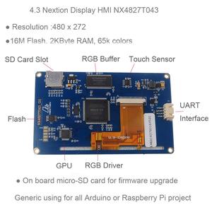 NX4827T043 4.3 Inch HMI Intelligent Smart USART UART Serial Touch TFT LCD Module Display Panel For Raspberry Pi 2 A + B + - Product Image 2