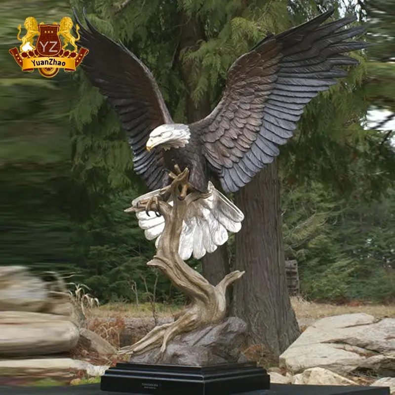 Оптовая продажа, современные наружные украшения, металлические изделия, животные, Летающий орел, Литая Бронзовая скульптура в натуральную величину, бронзовая статуя орла
