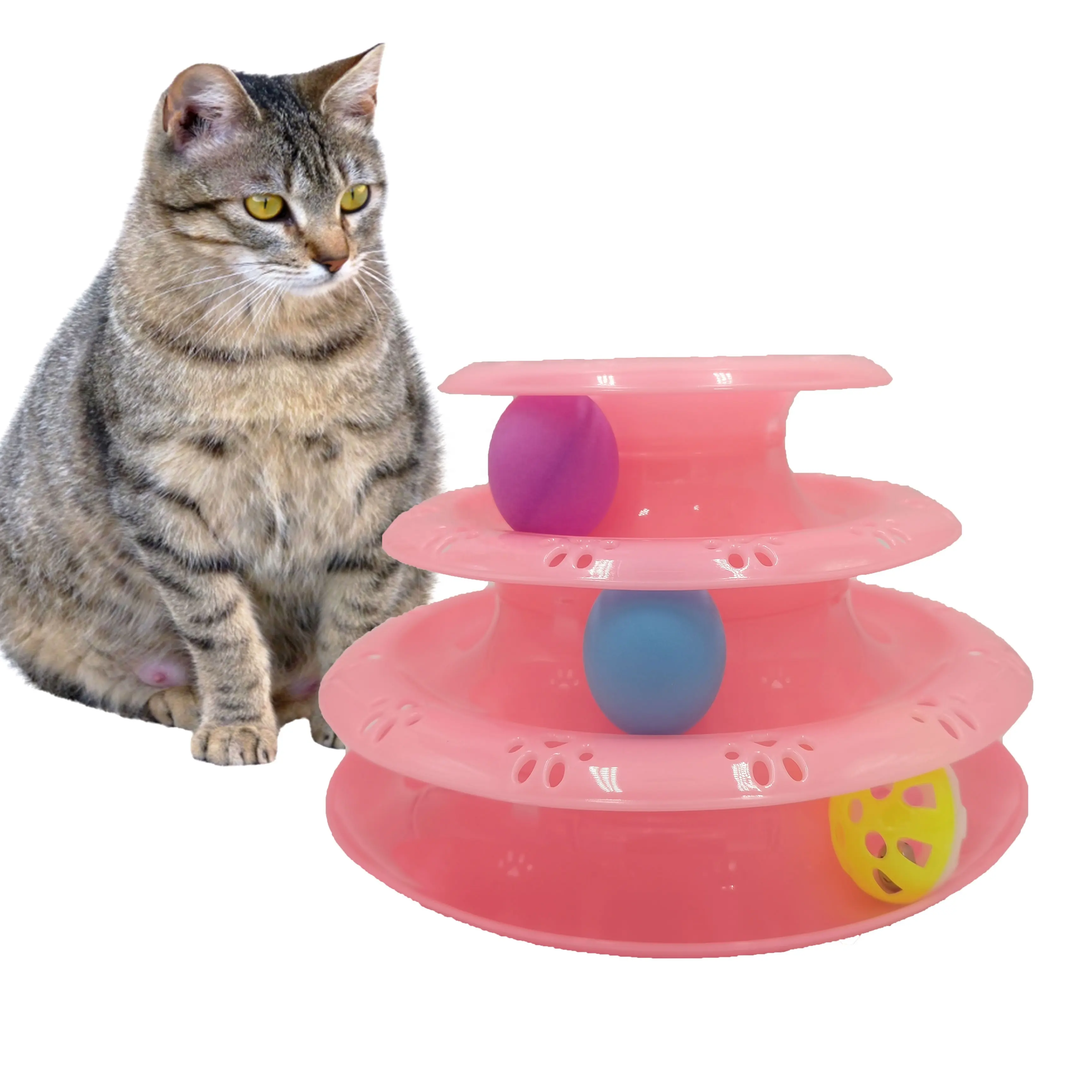 כדורי חיות מחמד צבעוניים מצחיק turftable כדור מטורף חתול אינטראקטיבי עבור מוצרים לחיות מחמד