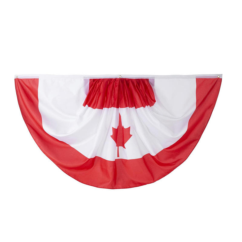 Drapeau canadien en forme d'éventail, 60x120cm
