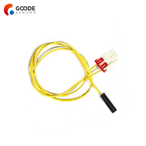 Sonda termistor NTC 10K 3977 personalizada, carcasa de 7*25mm y sensor de temperatura de descongelación de congelador de nevera de 0,5 M para refrigerador