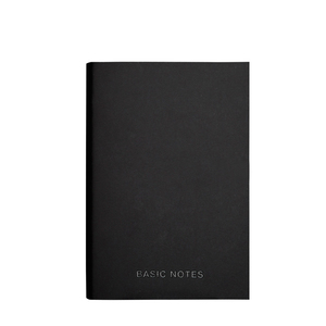 Benutzer definierte geprägte Logo Spot UV Hot Sale Softcover Schwarz Innenseiten Karte Papier Journal PU Lederbezug Schwarzes Notizbuch