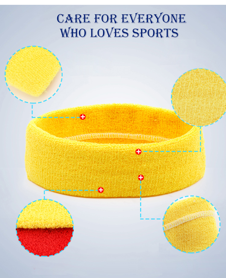 NATUDON 2022 Custom Logo Tennis Badminton Beauty Gym Head Sweat Band Sport Yoga Headbands