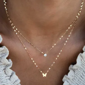 Hediye altın kaplama sikke gerdanlık kolye kolye kadınlar Lady kızlar için yaz plaj klavikula zinciri