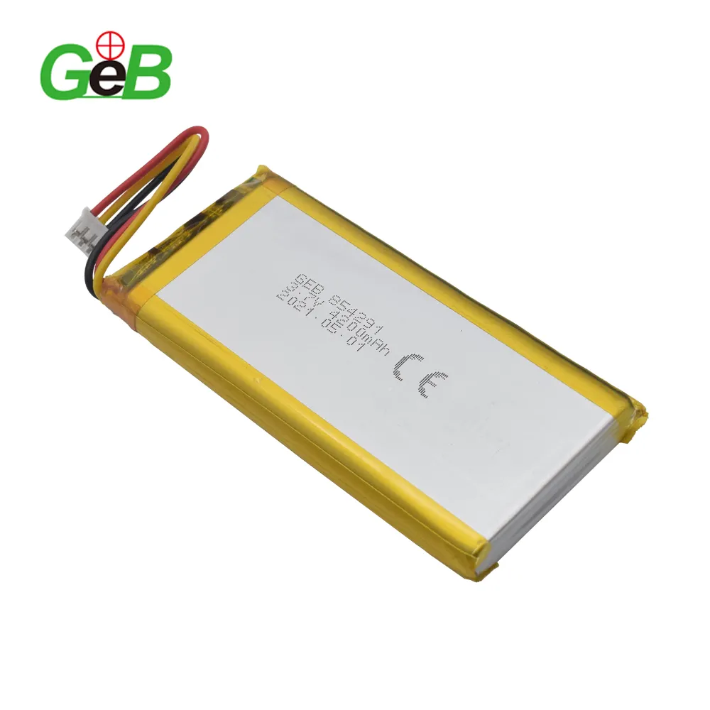 Deep Cycle Lifepo4 Flat Pouch Battery GEB 854291 Rechargeable Lithium Polymer Li-ion Cell Batteries 3.7v 4200mah für Power Bank