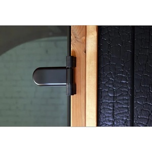 Sang Trọng 4 Người Canada Gỗ Tuyết Tùng Đỏ Thùng Tắm Hơi Với Bếp Và Cửa Kính Cho Vườn - Product Image 6