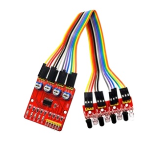 Sensor de evitación de obstáculos para robot 4 caminos Módulo de sensor de evitación de obstáculos módulo de seguimiento infrarrojo - Product Image 1