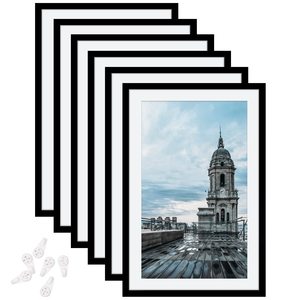 13x19 Picture <strong>Frame</strong> in Light Wood Engineered Wood with Shatter Resistant Glass Horizontal and Vertical Formats for Wall