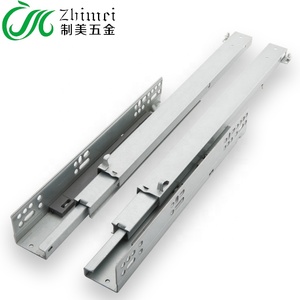 Cesta de amortiguación plegable para cajones, canal de empuje para abrir rieles telescópicos ocultos, cierre suave debajo de montaje, deslizador de cajón oculto, 3 uds. - Product Image 1