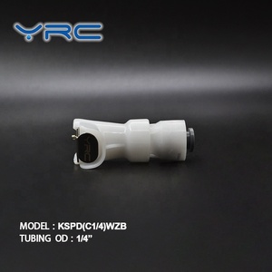 YRC 1/<strong>4</strong>&quot; <strong>OD</strong> <strong>Tube</strong> Quick Connect and Disconnect Plastic Push in Fitting - Product Image 1