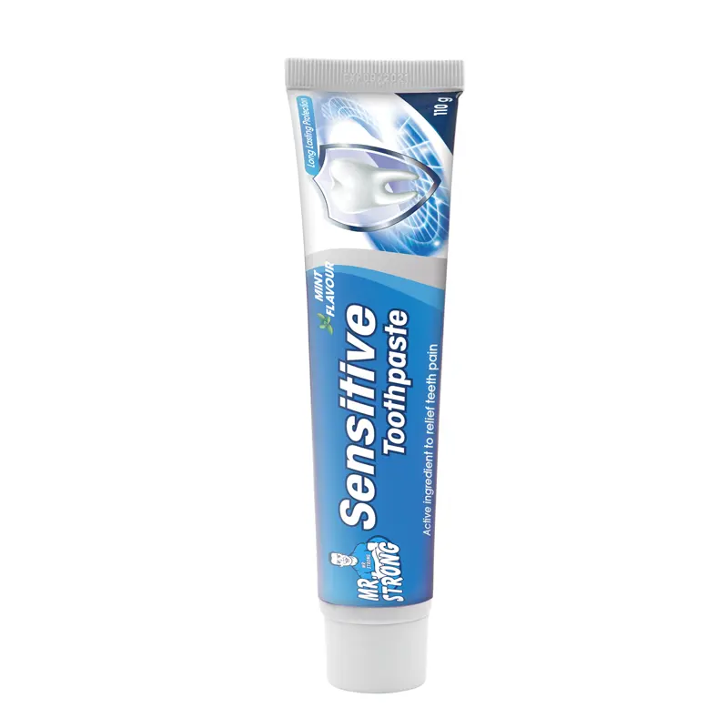 Dentifrice blanc blanchissant cliniquement prouvé pour les dents sensibles Protection complète saveur menthe