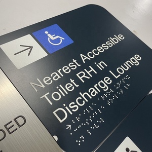 Có Thể Truy Cập Truy Cập Chữ Nổi Tactile Dấu Hiệu Ambulant Nhà Vệ Sinh Kim Loại Tùy Chỉnh Ada Chữ Nổi Dấu Hiệu - Product Image 3