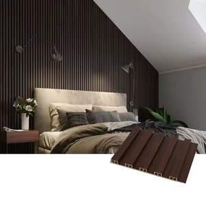 Revestimento parede interior WPC Painéis WPC Great Wall Decorativo Madeira Plástico Composto Wall Board Deco Materiais madeira 3D Grills