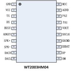 Waytronic WT2003HM04 Mp3 modulo di supporto voce il modulo voce MP3 personalizza la funzione vocale - Product Image 2