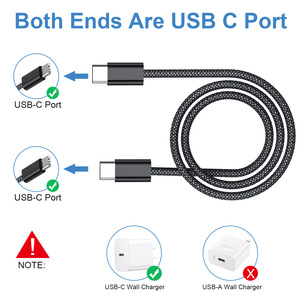 4 Colors to <strong>Choose</strong> PD3.1 48V5A Fast Charge 1M 2M 3M 60W 100W Type C to Type C Charging <strong>Cable</strong> with Nylon Braid