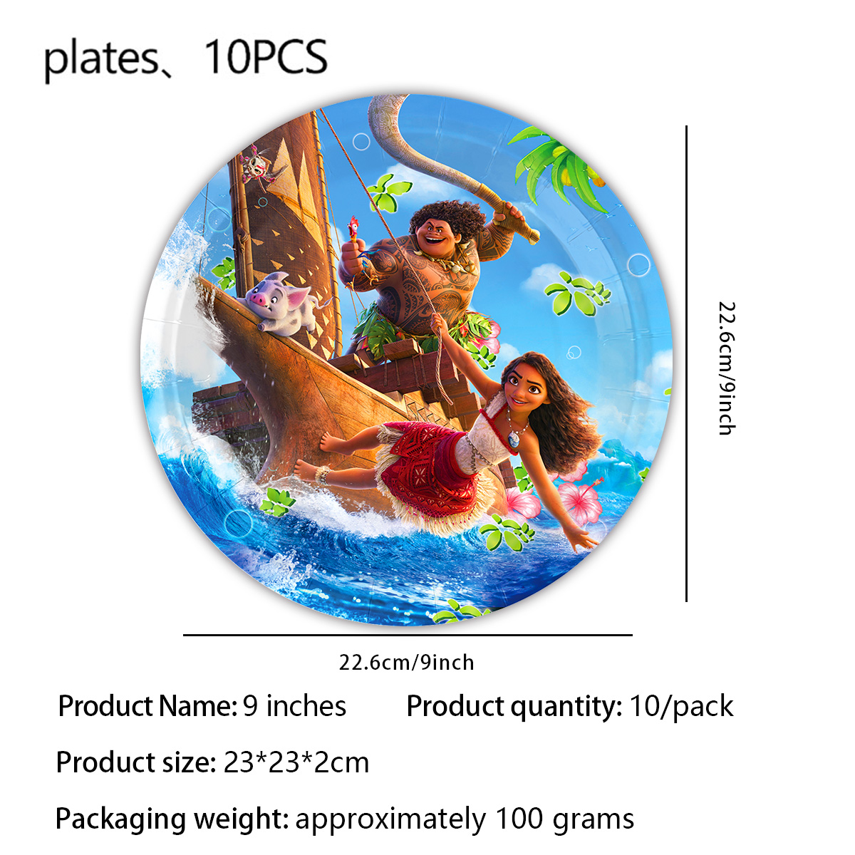 assiettes bleues 10 pièces 9 pouces