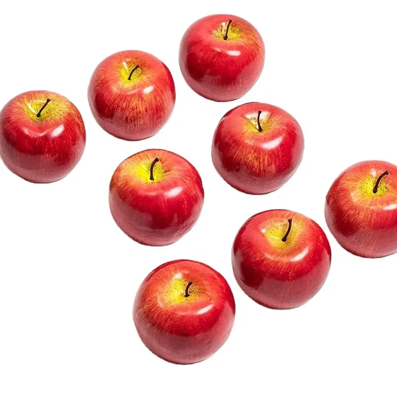 מלאכותי פירות 20mm מיני פלסטיק פירות קישוט תפוחים מלאכותיים חתונת קישוט יום הולדת חג המולד דקור מזויף