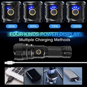 XHP70 Led פנס 5 מצבים פנס Zoomable IPX5 עמיד למים USB טעינת לפיד אור 90000 לום עבור חיצוני קמפינג - Product Image 5