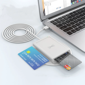 OEM 2 in 1 USB ISO7816 ISO14443A/B RFID NFC ID IC Chipkarten leser NFC Smart Card Readers Writer Für Windows Android Linux