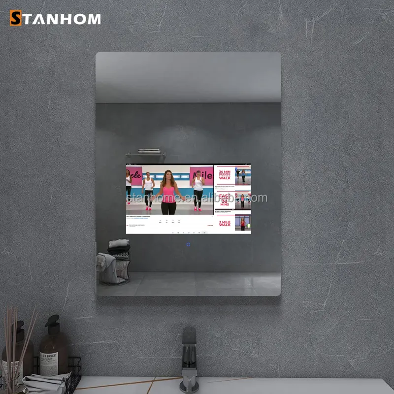 STANHOM pared hogar Baño gimnasio inteligente Android espejo con aplicaciones