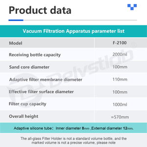 प्रयोगशाला ग्लास फनल वैक्यूम फिल्टर फ्लैस्क के साथ वैक्यूम फिल्टर फ्लैस्क सिंटर्ड ग्लास फ्रिट ग्लास फ्रिट - Product Image 3