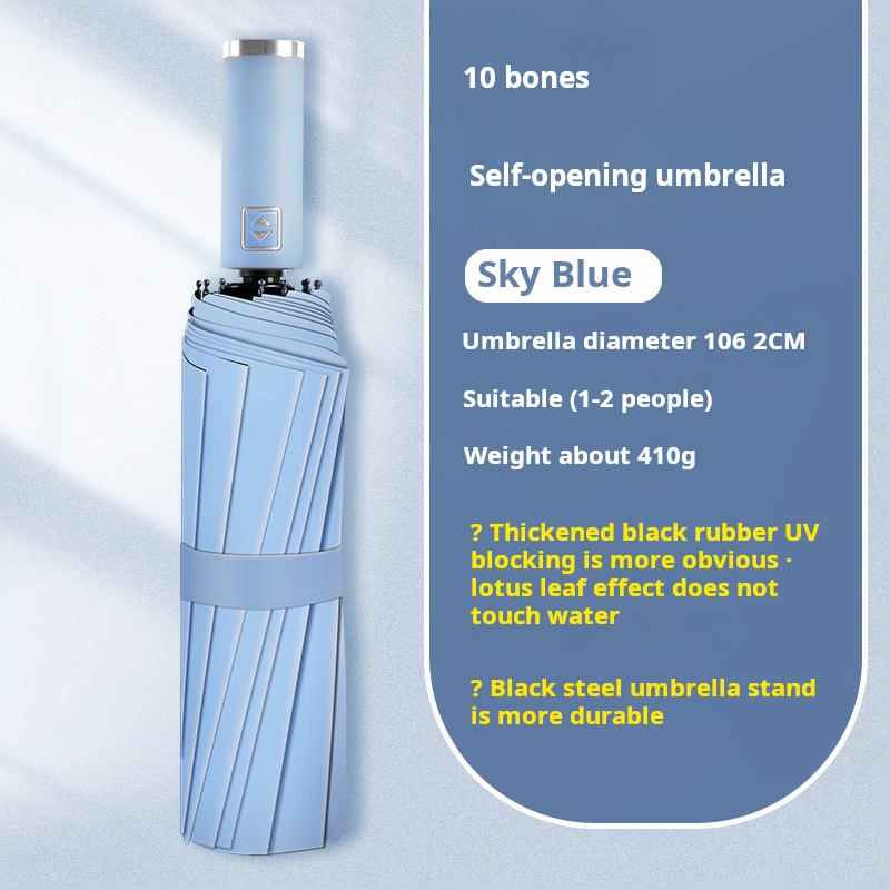 Parapluie automatique 10K (bleu ciel)