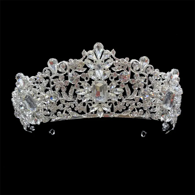 Couronne de mariée Baroque de luxe en cristal, diadème de reine, mariage, Baroque, référence RE4434