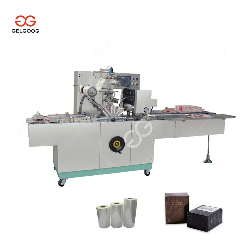 Melhor Qualidade Transparente Film Coffee Box Embrulho Celofane Perfume Packaging Machine