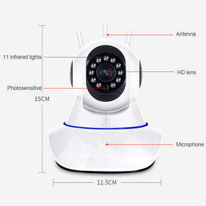 กล้องวงจรปิด CCTV อัจฉริยะระบบแพนกระเบื้องกล้องเครือข่ายรักษาความปลอดภัยไร้สาย Wi-Fi LED สำหรับใช้ในบ้านมองเห็นกลางคืนและติดตามอัตโนมัติ2MP - Product Image 2