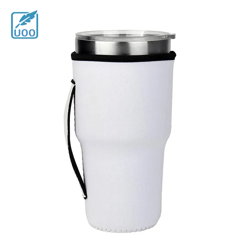 RTS UOO Reutilizable Iced Coffee Cup Sleeve Neopreno Sublimación Tumbler Sleeve Blank para 30oz-32oz Bebidas frías y calientes