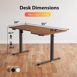 AJUNION Fácil de instalar Soporte ergonómico Escritorio Motorizado Altura ajustable Escritorio Ergonómico Escritorio para juegos de computadora Mesa de oficina - Product Image 3